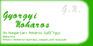 gyorgyi moharos business card